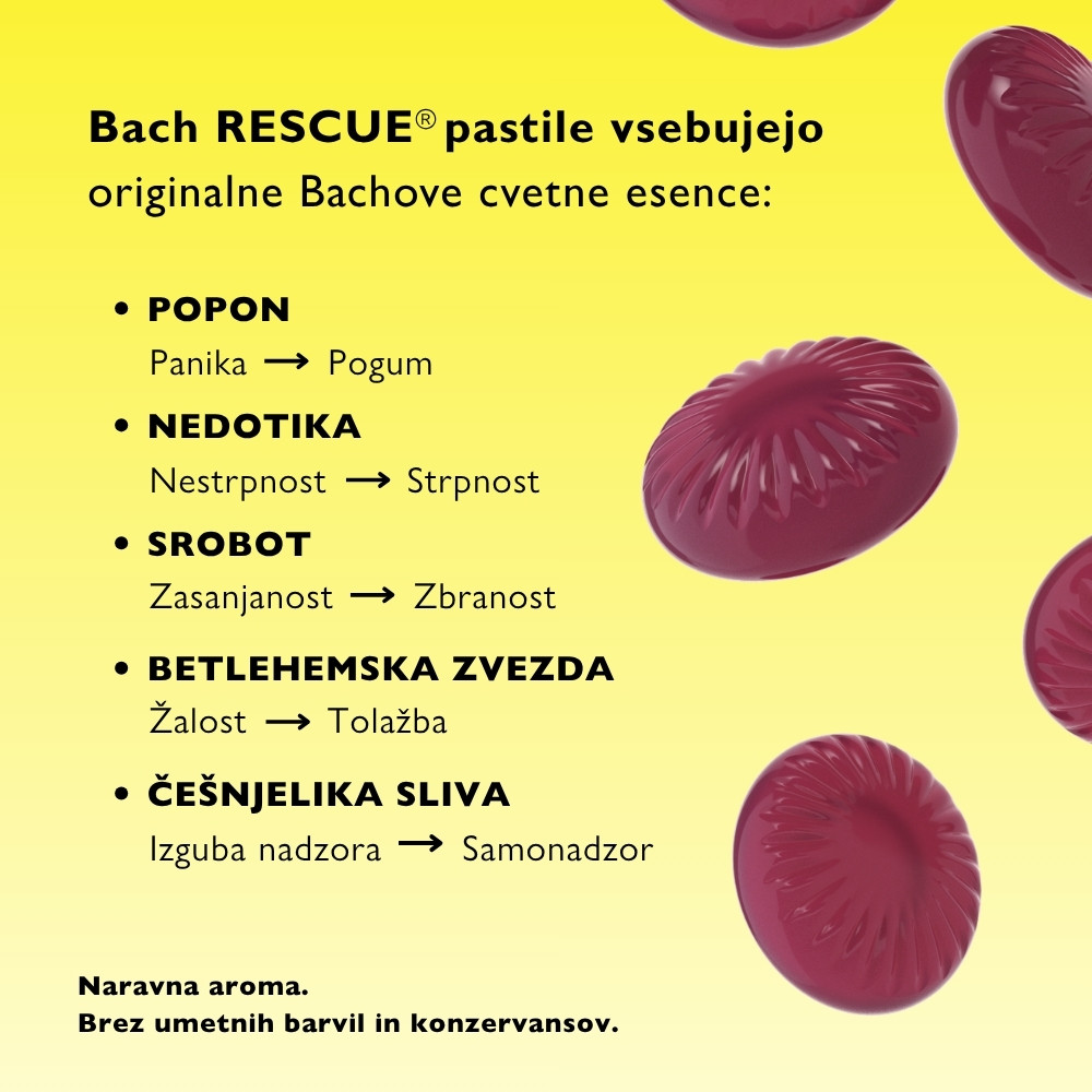 Bach RESCUE® pastile (črni ribez) - slika 4